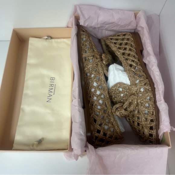 Alexandre Birman Clarita Raffia Knot Loafers in Beige - Picture 6 of 8